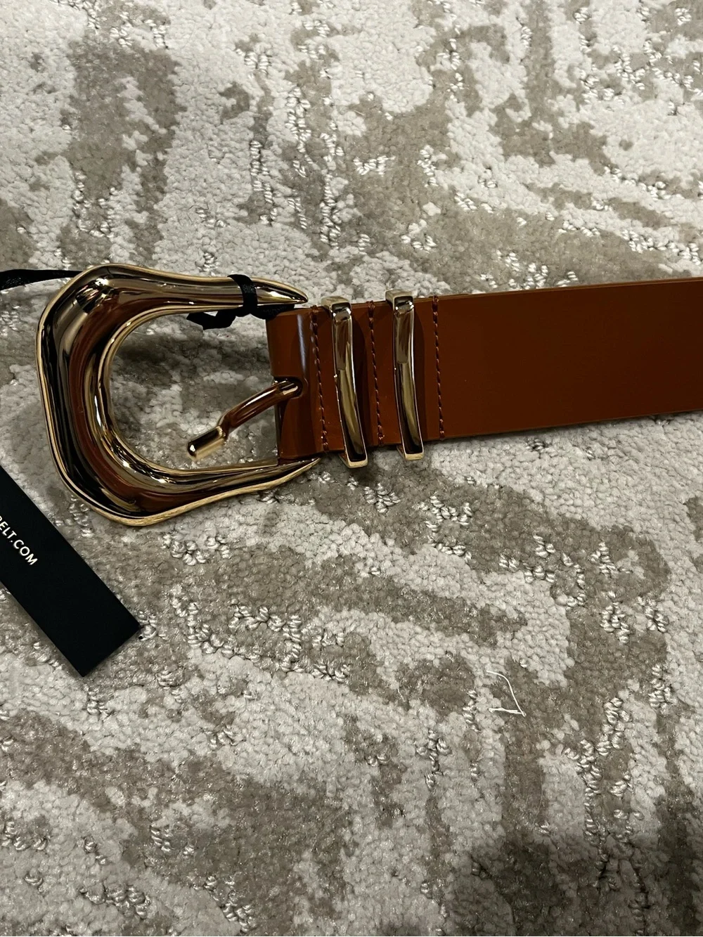 B-Low the Belt Koda Mod Brown Leather Belt with Gold-Tone Buckle
